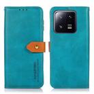 For Xiaomi 13 Pro KHAZNEH Dual-color Cowhide Texture Flip Leather Phone Case(Blue) - 1