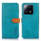 For Xiaomi 13 KHAZNEH Dual-color Cowhide Texture Flip Leather Phone Case(Blue) - 1
