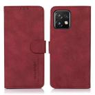 For Motorola Moto X40 Pro KHAZNEH Matte Texture Leather Phone Case(Red) - 1