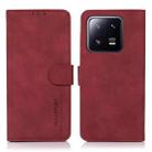 For Xiaomi 13 Pro KHAZNEH Matte Texture Leather Phone Case(Red) - 1