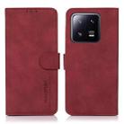 For Xiaomi 13 KHAZNEH Matte Texture Leather Phone Case(Red) - 1