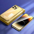 For iPhone 14 Pro Colorful Stainless Steel Phone Case(Gold) - 1
