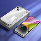 For iPhone 14 Colorful Stainless Steel Phone Case(Silver) - 1