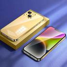 For iPhone 14 Colorful Stainless Steel Phone Case(Gold) - 1