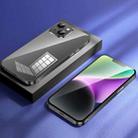 For iPhone 14 Plus Colorful Stainless Steel Phone Case(Graphite Grey) - 1