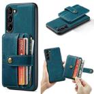 For Samsung Galaxy S23 5G JEEHOOD RFID Anti-Theft Wallet Magnetic Leather Phone Case(Blue) - 1