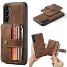 For Samsung Galaxy S23+ 5G JEEHOOD RFID Anti-Theft Wallet Magnetic Leather Phone Case(Brown) - 1