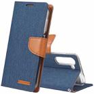 For Samsung Galaxy S23 5G GOOSPERY CANVAS DIARY Fabric Texture Flip Leather Phone Case(Navy Blue) - 1