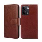 For OPPO Reno9 5G / Reno9 Pro 5G Crystal Texture Leather Phone Case(Brown) - 1