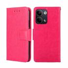 For OPPO Reno9 5G / Reno9 Pro 5G Crystal Texture Leather Phone Case(Rose Red) - 1