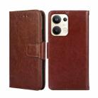 For OPPO Reno9 Pro+ 5G Crystal Texture Leather Phone Case(Brown) - 1