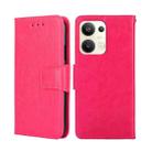 For OPPO Reno9 Pro+ 5G Crystal Texture Leather Phone Case(Rose Red) - 1