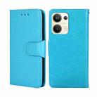 For OPPO Reno9 Pro+ 5G Crystal Texture Leather Phone Case(Sky Blue) - 1