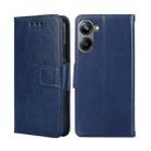 For Realme 10 Pro 5G Crystal Texture Leather Phone Case(Royal Blue) - 1