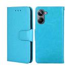 For Realme 10 Pro 5G Crystal Texture Leather Phone Case(Sky Blue) - 1