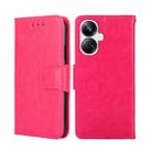 For Realme 10 Pro+ 5G Crystal Texture Leather Phone Case(Rose Red) - 1