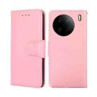 For vivo X90 Pro 5G Crystal Texture Leather Phone Case(Pink) - 1