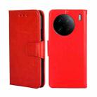 For vivo X90 Pro 5G Crystal Texture Leather Phone Case(Red) - 1