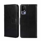 For TCL 40R 5G Crystal Texture Leather Phone Case(Black) - 1