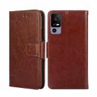 For TCL 40R 5G Crystal Texture Leather Phone Case(Brown) - 1