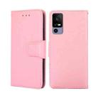 For TCL 40R 5G Crystal Texture Leather Phone Case(Pink) - 1