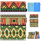 For Galaxy Tab A8.0 T350 Horizontal TPU Painted Flat Feather Case Anti-skid strip with Sleep Function & Pen Cover & Card Slot & Holder(Folk-custom) - 1