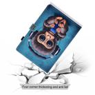 For iPad 2 / 3 / 4 Horizontal TPU Painted Flat Feather Case Anti-skid strip with Sleep Function & Pen Cover & Card Slot & Holder(Headphone Monkey) - 7