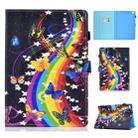 For iPad Air Horizontal TPU Painted Flat Feather Case Anti-skid strip with Sleep Function & Pen Cover & Card Slot & Holder(Music Butterfly) - 1