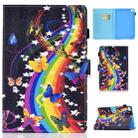 For iPad Mini 1 / 2 / 3 / 4 / 5 Horizontal TPU Painted Flat Feather Case Anti-skid strip with Sleep Function & Pen Cover & Card Slot & Holder(Music Butterfly) - 1