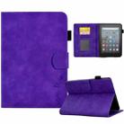 For Amazon Kindle Youth Version 2022 Embossed Smile Flip Tablet Leather Smart Case(Purple) - 1