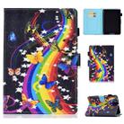 For Kindle Youth Edition 2019 Horizontal TPU Painted Flat Feather Case Anti-skid strip with Sleep Function & Pen Cover & Card Slot & Holder(Music Butterfly) - 1