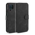 For Huawei P40 Lite / Nova 6 SE DG.MING Retro Oil Side Horizontal Flip Case with Holder & Card Slots & Wallet(Black) - 1