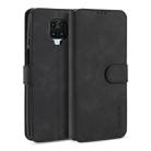 For Xiaomi Redmi Note 9S DG.MING Retro Oil Side Horizontal Flip Case with Holder & Card Slots & Wallet(Black) - 1