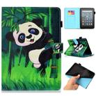 For Amazon Kindle Youth Version 2022 Colored Drawing Stitching Smart Leather Tablet Case(Panda) - 1