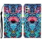 For Samsung Galaxy A34 Colored Drawing Pattern Leather Phone Case(Mandala) - 1