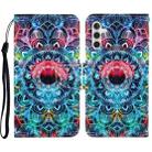 For Samsung Galaxy A54 Colored Drawing Pattern Leather Phone Case(Mandala) - 1