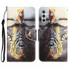 For Samsung Galaxy A54 Colored Drawing Leather Phone Case(Tiger) - 1
