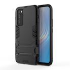 For Huawei nova 7 5G Shockproof PC + TPU Protective Case with Invisible Holder(Black) - 1