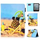 For Amazon Kindle Youth Version 2022 Colored Drawing Stitching Smart Leather Tablet Case(Pineapple) - 1