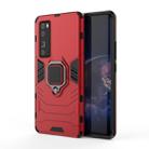 For Huawei nova 7 Pro 5G Shockproof PC + TPU Protective Case, with Magnetic Ring Holder(Red) - 1