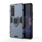 For Huawei nova 7 Pro 5G Shockproof PC + TPU Protective Case, with Magnetic Ring Holder(Navy Blue) - 1