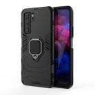 For Huawei nova 7 SE Shockproof PC + TPU Protective Case, with Magnetic Ring Holder(Black) - 1