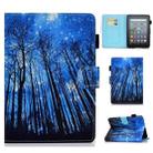 For Amazon Kindle Youth Version 2022 Colored Drawing Stitching Smart Leather Tablet Case(Forest) - 1