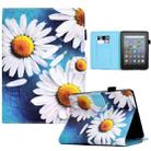 For Amazon Kindle Youth Version 2022 Colored Drawing Stitching Smart Leather Tablet Case(Sunflower) - 1