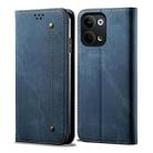 For OPPO Reno9 Pro Denim Texture Leather Phone Case(Blue) - 1