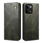 For OPPO Reno9 Oil Wax Crazy Horse Texture Leather Phone Case(Green) - 1