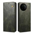 For vivo X90 Oil Wax Crazy Horse Texture Leather Phone Case(Green) - 1