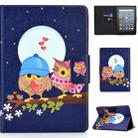For Amazon Kindle Youth Version 2022 Voltage Colored Drawing Smart Leather Tablet Case(Couple Owls) - 1
