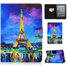 For Amazon Kindle Youth Version 2022 Voltage Colored Drawing Smart Leather Tablet Case(Eiffel Tower) - 1