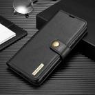 For Galaxy A91 / S10 Lite DG.MING Crazy Horse Texture Flip Detachable Magnetic Leather Case with Holder & Card Slots & Wallet(Black) - 1